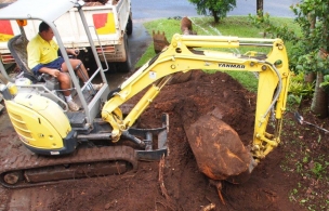 2. Driveway Extension Prep boulder removal