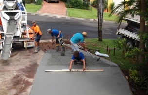 4. Driveway Extension Pour - RBC is a family business in this photo is father, son and cousin