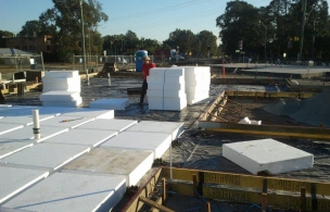 3 Town House Development Waffle Pod Slab Prep